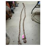 15 ft 3/8 in chain with two hooks