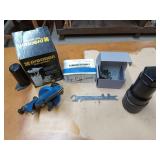 Chainsaw blade clamp for sharpening, fuel pump,