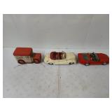 Model car collection, including a Red corvette, a