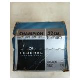 500 rds .22 LR 40 gr solid