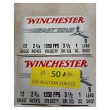 50 rds 12 ga 2 3/4" 1 oz 8 lead shot shells