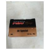 50 rds 38 special 132 gr FMJ