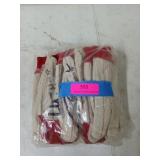 Five pair of new work gloves, size large