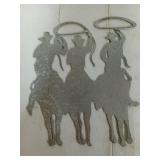 Galvanized metal cut out wall decor 11x10