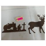 Two metal cutouts wall decor 5x11, 9x11