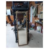 Over the door hanging jewelry armoire w/ mirror