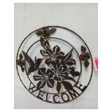 Metal welcome sign 25"