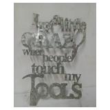 Galvanized cut out wall decor 18 x 10.5