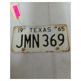 Texas 1965 license plate