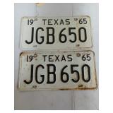 Set of texts 1965 license plates