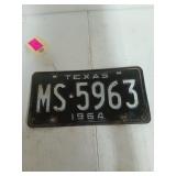 Texas 1964 license plate