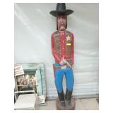 Carved wood lawman 72"