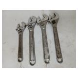 8" - 10" adjustable wrenches, various brands