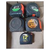 5 asst tape measures