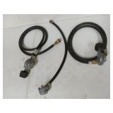 3 propane regulators and hoses