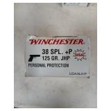 50 rds 38 special +P 125 gr JHP