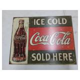 Metal Coca-Cola sign 12x16