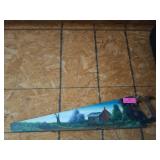 Hand-painted saw wall decor