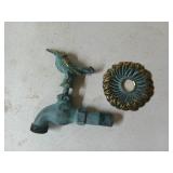 Solid brass decorative hummingbird faucet