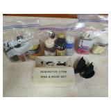 Asst gun parts, cleaning supplies