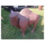 Metal Buffalo yard art, 38x44x 20 inches
