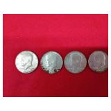 Four 1968 - D Kennedy half dollars