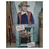 John Wayne / Falstaff beer cardboard display