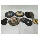 Assorted grinding wheels, mostly 4 1/2 and 7 in