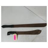 2 machetes 15" - 21"