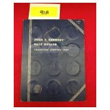 Kennedy half dollar collection book, with five