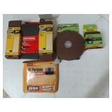Asst sanding belts, discs