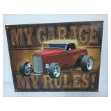 My garage metal sign 12x16
