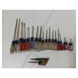 Asst Craftsman screwdrivers, star bit drivers,