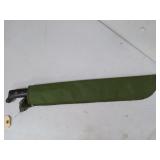 Machete in canvas sheath 18"