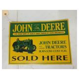 Metal John Deere sign 11x15