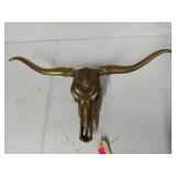 Brass cow skull 14 x 29