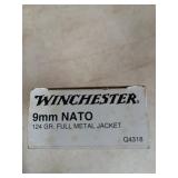 50 rds 9 mm NATO 124 gr FMJ