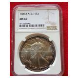 1988 American eagle silver dollar MS69 1 oz fine