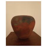 Handmade pottery vase 10 x 10 by Leslie