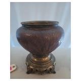 Copper on brass planter 9 x 8.5