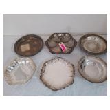 6 pcs silver plate 10" - 13"