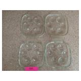 4 pc Pyrex egg holders