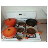 7 pcs Le creuset enameled cookware