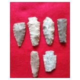 6 arrowheads