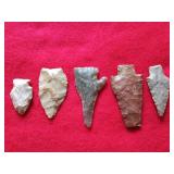 5 arrowheads