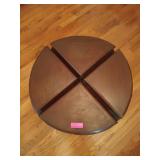 4 pc carved wood plant stands 13 x 13 x 13