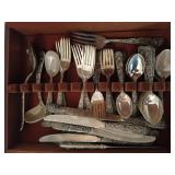 59 pcs Godinger flatware in wooden box