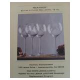 Lenox 4 pc clear balloon stemware