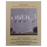 Lenox 4 pc clear balloon stemware
