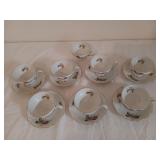 8 ct cups, 7 ct saucers Japan